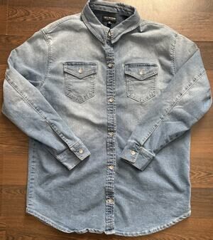 RareTrue Religion Exclusive Oversized Denim Horseshoe ShirtM